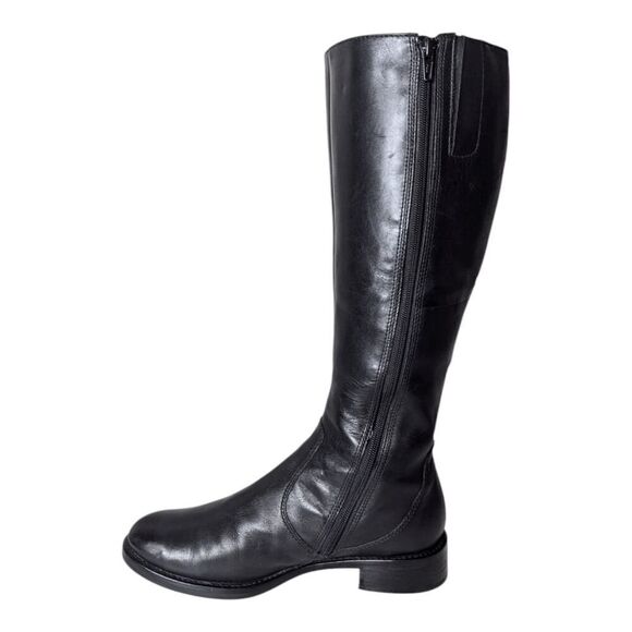ECCO Hobart Tall Black Leather Riding Boot Size 38 - Picture 6 of 10